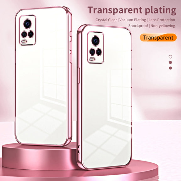 For vivo S7 / V20 Pro Transparent Plating Fine Hole Phone Case(Silver)