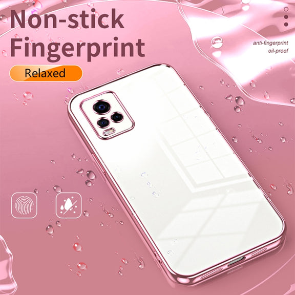 For vivo S7 / V20 Pro Transparent Plating Fine Hole Phone Case(Silver)