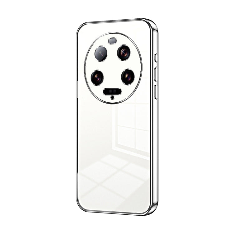 For Xiaomi 13 Ultra Transparent Plating Fine Hole Phone Case(Silver)