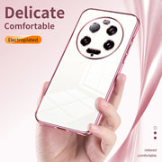 For Xiaomi 13 Ultra Transparent Plating Fine Hole Phone Case(Silver)