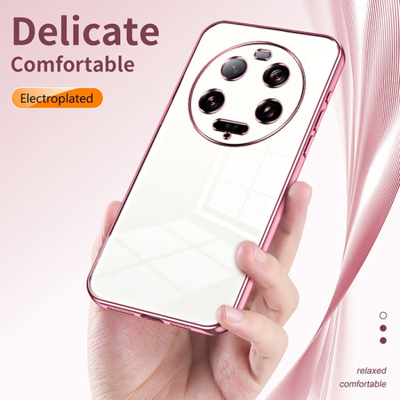 For Xiaomi 13 Ultra Transparent Plating Fine Hole Phone Case(Silver)