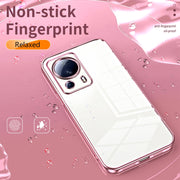 For Xiaomi Civi 2 / 13 Lite Transparent Plating Fine Hole Phone Case(Gold)