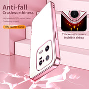 For Xiaomi 13 Pro Transparent Plating Fine Hole Phone Case(Pink)