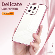 For Xiaomi 13 Transparent Plating Fine Hole Phone Case(Purple)