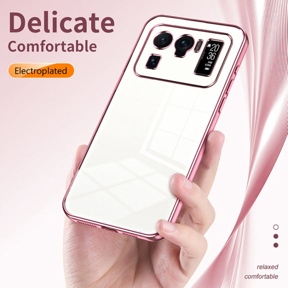 For Xiaomi Mi 11 Ultra Transparent Plating Fine Hole Phone Case(Gold)