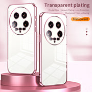 For Xiaomi 14 Ultra Transparent Plating Fine Hole Phone Case(Purple)