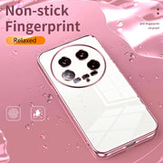 For Xiaomi 14 Ultra Transparent Plating Fine Hole Phone Case(Black)