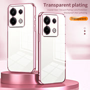 For Xiaomi Redmi Note 13 Pro 5G Transparent Plating Fine Hole Phone Case(Transparent)
