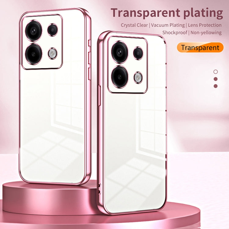 For Xiaomi Redmi Note 13 Pro 5G Transparent Plating Fine Hole Phone Case(Transparent)