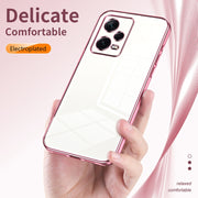 For Xiaomi Redmi Note 12 Pro+  Transparent Plating Fine Hole Phone Case(Transparent)