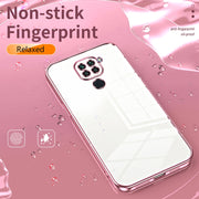 For Xiaomi Redmi Note 9 / 10X 4G Transparent Plating Fine Hole Phone Case(Pink)