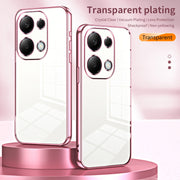 For Xiaomi Redmi Note 13 Pro 4G Transparent Plating Fine Hole Phone Case(Purple)