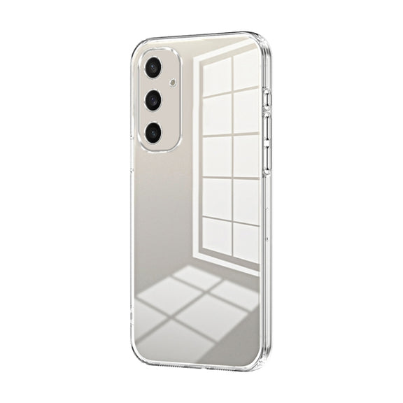 For Samsung Galaxy S24 5G Transparent Plating Fine Hole Phone Case(Transparent)