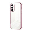 For Samsung Galaxy M14 Transparent Plating Fine Hole Phone Case(Pink) - free shipping - PMC TechLife - Order now!