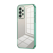 For Samsung Galaxy A13 4G Transparent Plating Fine Hole Phone Case(Green)