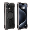 For iPhone 15 R-JUST RJ51-1 Hollow Rotating Holder MagSafe Magnetic Metal Phone Case(Silver Grey) - free shipping - PMC TechLife - Order now!