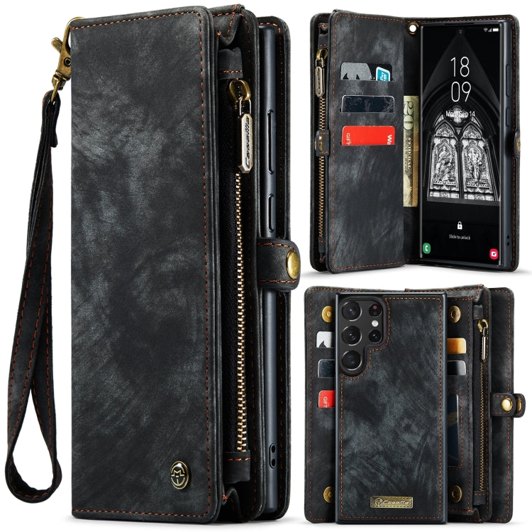 For Samsung Galaxy S24 Ultra 5G CaseMe 008 Detachable Multifunctional Leather Phone Case(Black)