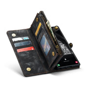 For Samsung Galaxy S24 Ultra 5G CaseMe 008 Detachable Multifunctional Leather Phone Case(Black)