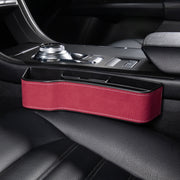 Car Multi-functional Console Box Cup Holder Seat Gap Side Storage Box, Frizzled Feather Style, Color:Red(Main Driver Seat)