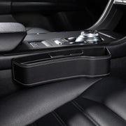 Car Multi-functional Console Box Cup Holder Seat Gap Side Storage Box, Leather Style, Color:Black(Front Passenger Seat)