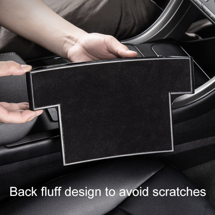 Car Multi-functional Console Box Cup Holder Seat Gap Side Storage Box, Leather Style, Color:Black(Front Passenger Seat)