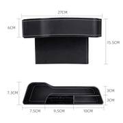 Car Multi-functional Console Box Cup Holder Seat Gap Side Storage Box, Leather Style, Color:Beige(Front Passenger Seat)