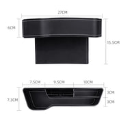 Car Multi-functional Console Box Cup Holder Seat Gap Side Storage Box, Leather Style, Color:Brown(Main Driver Seat)