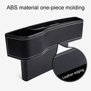 Car Multi-functional Console Box Cup Holder Seat Gap Side Storage Box, Leather Style, Color:Brown(Main Driver Seat)