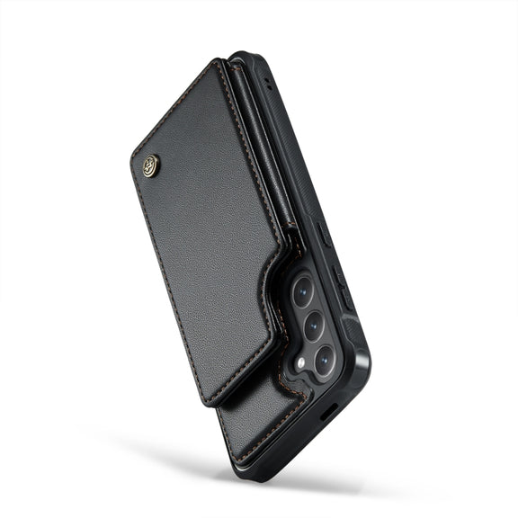 For Samsung Galaxy S24+ 5G CaseMe C22 PC+TPU Business Style RFID Anti-theft Leather Phone Case(Black)