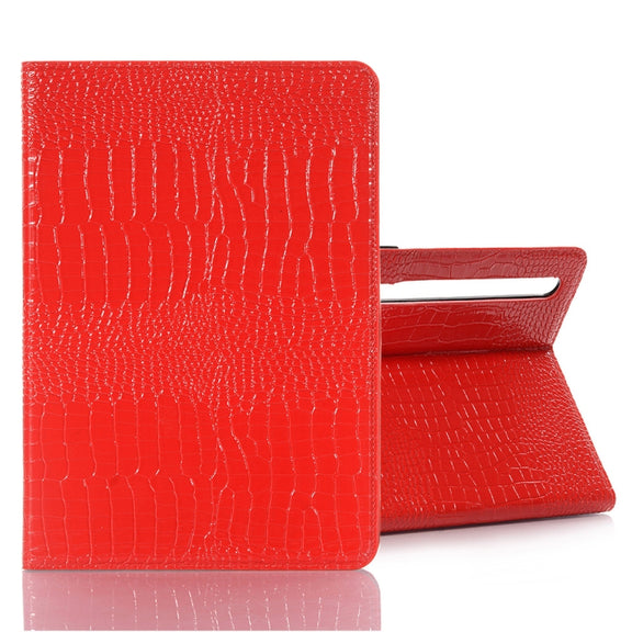 For Samsung Galaxy Tab S9 FE Crocodile Texture Leather Tablet Case(Red)