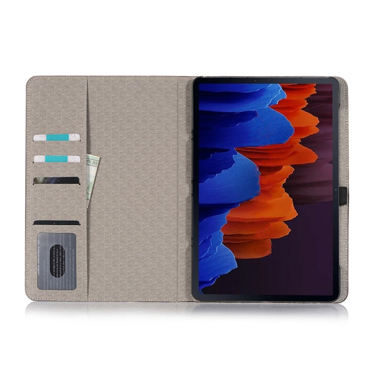 For Samsung Galaxy Tab S9 FE Crocodile Texture Leather Tablet Case(Brown)