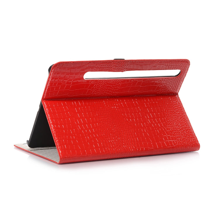 For Samsung Galaxy Tab S9 Crocodile Texture Leather Tablet Case(Red)