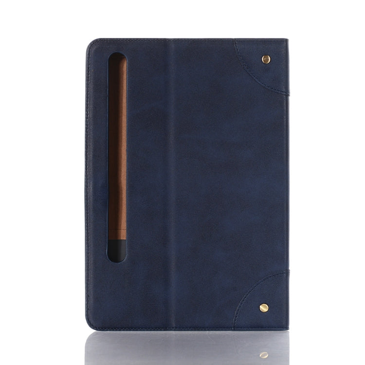 For Samsung Galaxy Tab S9 FE Retro Book Leather Tablet Case(Dark Blue)