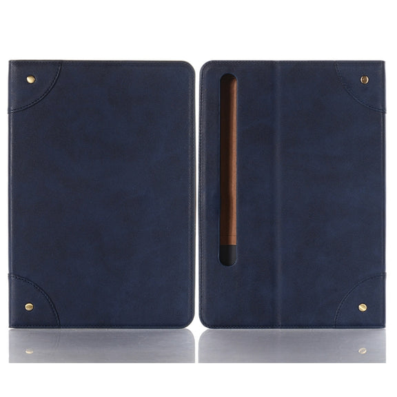 For Samsung Galaxy Tab S9 FE Retro Book Leather Tablet Case(Dark Blue)