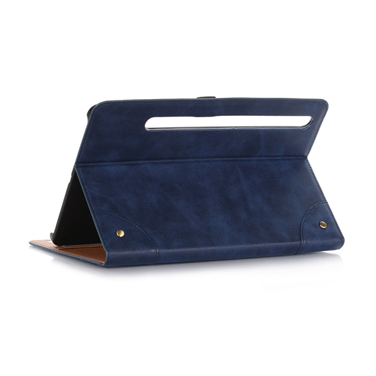 For Samsung Galaxy Tab S9 FE Retro Book Leather Tablet Case(Dark Blue)