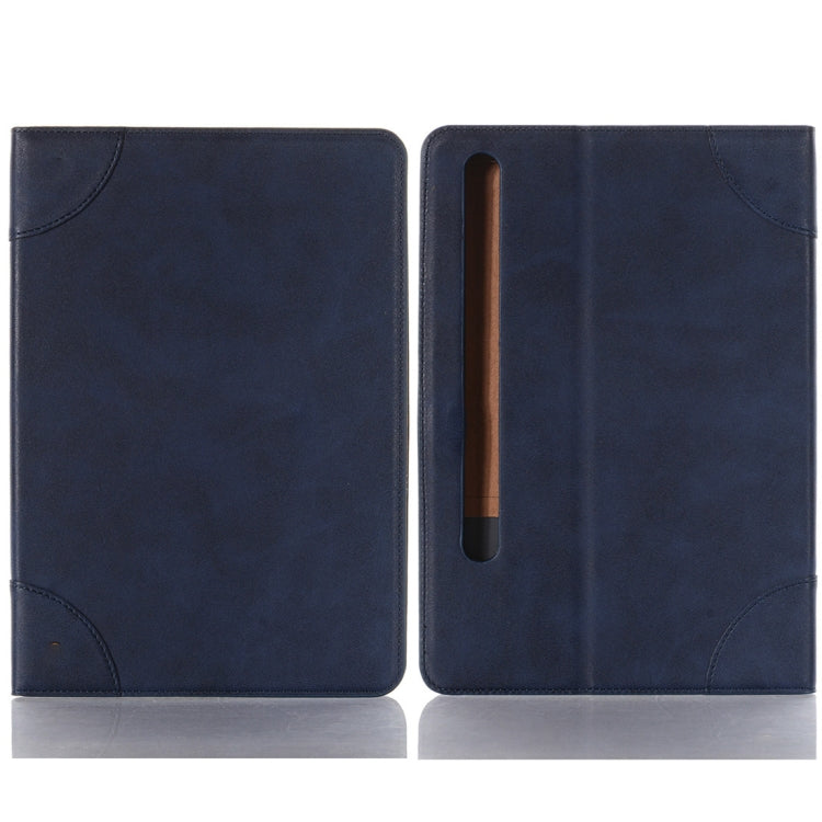 For Samsung Galaxy Tab S9 Retro Book Leather Tablet Case(Dark Blue)