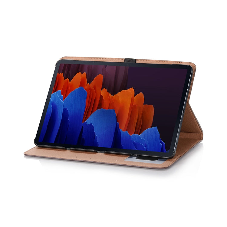 For Samsung Galaxy Tab S9 Retro Book Leather Tablet Case(Dark Brown)