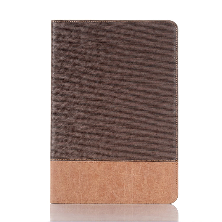 For Samsung Galaxy Tab S9 FE Cross Texture Stitching Leather Tablet Case(Dark Brown)
