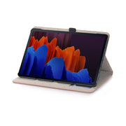 For Samsung Galaxy Tab S9 FE Cross Texture Stitching Leather Tablet Case(Light Brown)