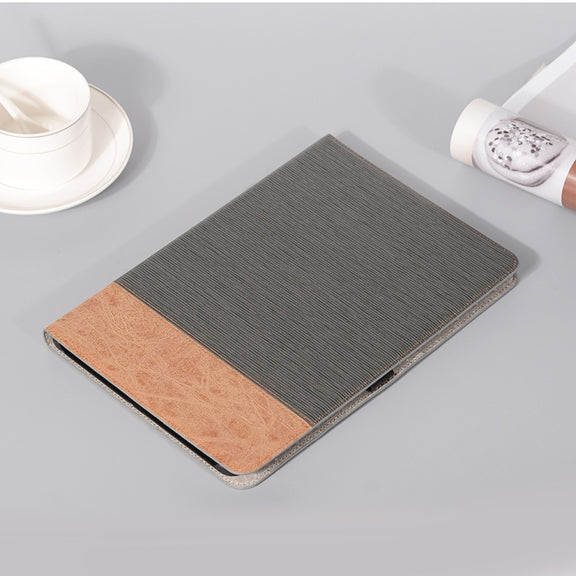 For Samsung Galaxy Tab S9 FE Cross Texture Stitching Leather Tablet Case(Dark Grey)