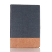 For Samsung Galaxy Tab S9 Cross Texture Stitching Leather Tablet Case(Dark Blue)