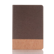 For Samsung Galaxy Tab S9 Cross Texture Stitching Leather Tablet Case(Dark Brown)
