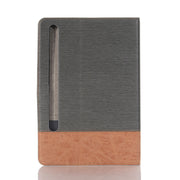 For Samsung Galaxy Tab S9 Cross Texture Stitching Leather Tablet Case(Dark Grey)
