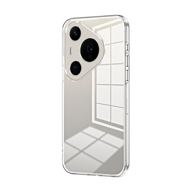 For Huawei Pura 70 Pro Transparent Plating Fine Hole Phone Case(Transparent)