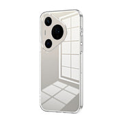 For Huawei Pura 70 Pro Transparent Plating Fine Hole Phone Case(Transparent)