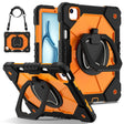 For iPad Air 11 2025 / 2024 Contrast Color Robot Silicone Hybrid PC Tablet Case(Black Orange) - iPad Air 11 2025 / 2024 Cases by PMC TechLife | Online Shopping South Africa | PMC TechLife | Buy Now Pay Later Mobicred