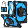 For iPad Air 11 2024 Contrast Color Robot Silicone Hybrid PC Tablet Case(Black Blue) - iPad Air 11 2024 Cases by PMC TechLife | Online Shopping South Africa | PMC TechLife | Buy Now Pay Later Mobicred