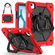 For iPad Air 11 2025 / 2024 Contrast Color Robot Silicone Hybrid PC Tablet Case(Red Black) - iPad Air 11 2025 / 2024 Cases by PMC TechLife | Online Shopping South Africa | PMC TechLife | Buy Now Pay Later Mobicred