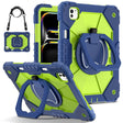 For iPad Pro 11 2024 Contrast Color Robot Silicone Hybrid PC Tablet Case(Navy Yellow Green) - iPad Pro 11 2024 Cases by PMC TechLife | Online Shopping South Africa | PMC TechLife | Buy Now Pay Later Mobicred