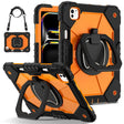 For iPad Pro 11 2024 Contrast Color Robot Silicone Hybrid PC Tablet Case(Black Orange) - iPad Pro 11 2024 Cases by PMC TechLife | Online Shopping South Africa | PMC TechLife | Buy Now Pay Later Mobicred